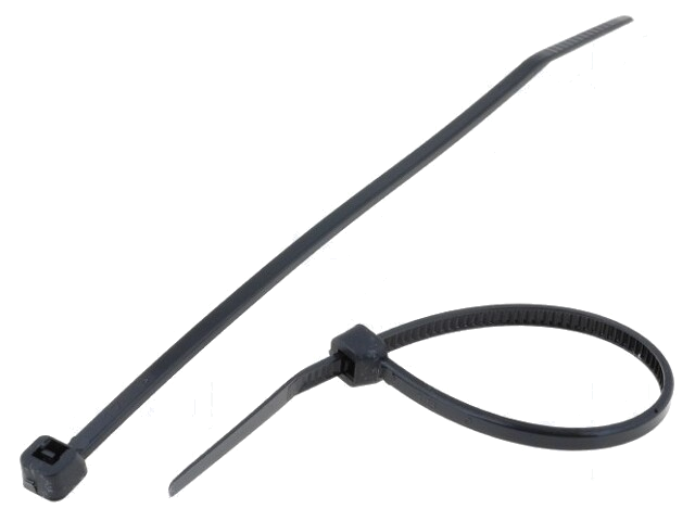 Kabelbinder; L: 155mm; W: 2,5mm; polyamide; 78,5N; zwart; Ømax: 39mm Kabelbinder; L: 155mm; W: 2,5mm; polyamide; 78,5N; zwart; Ømax: 39mm